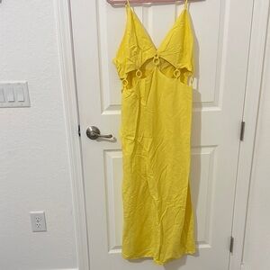 Yellow Sleeveless Maxi Dress